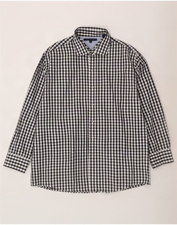 Koszula męska Tommy Hilfiger rozmiar 17 1/2 XL, czarna bawełniana kratka