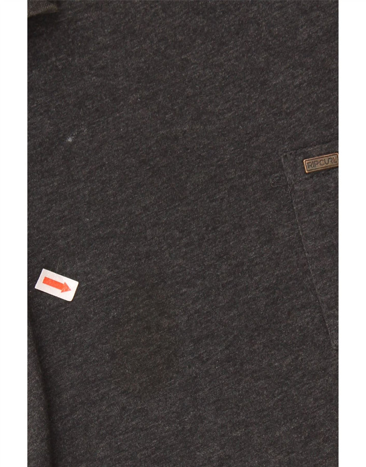 Męski T-shirt RIP CURL o standardowym kroju, duży, szary, bawełniany