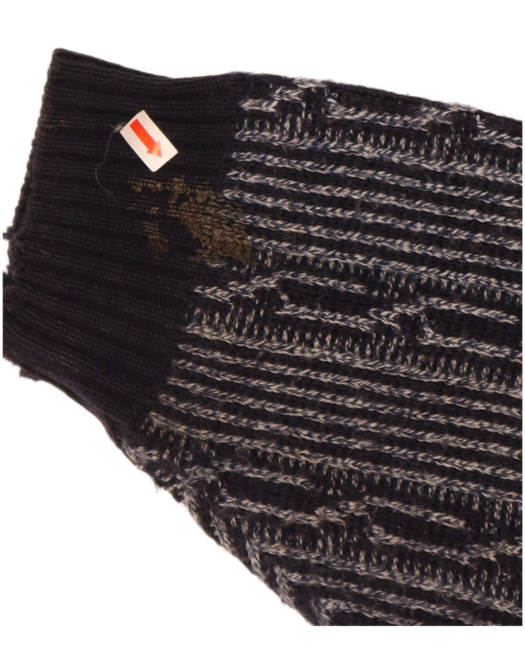 Męski sweter C & A z dekoltem w łódkę, duży, granatowy, Fair Isle, poliakryl