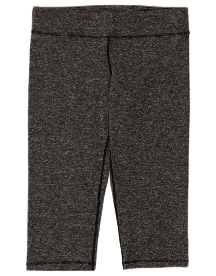 Damskie spodnie dresowe Freddy Capri UK 14, duże, szare, nakrapiane poliester