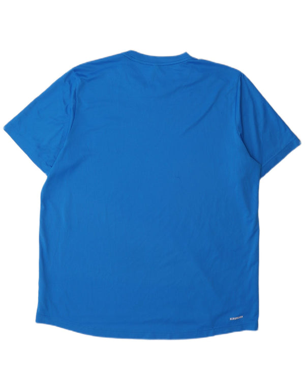 Adidas Męski T-shirt Aeroready Top XL Niebieski Poliester