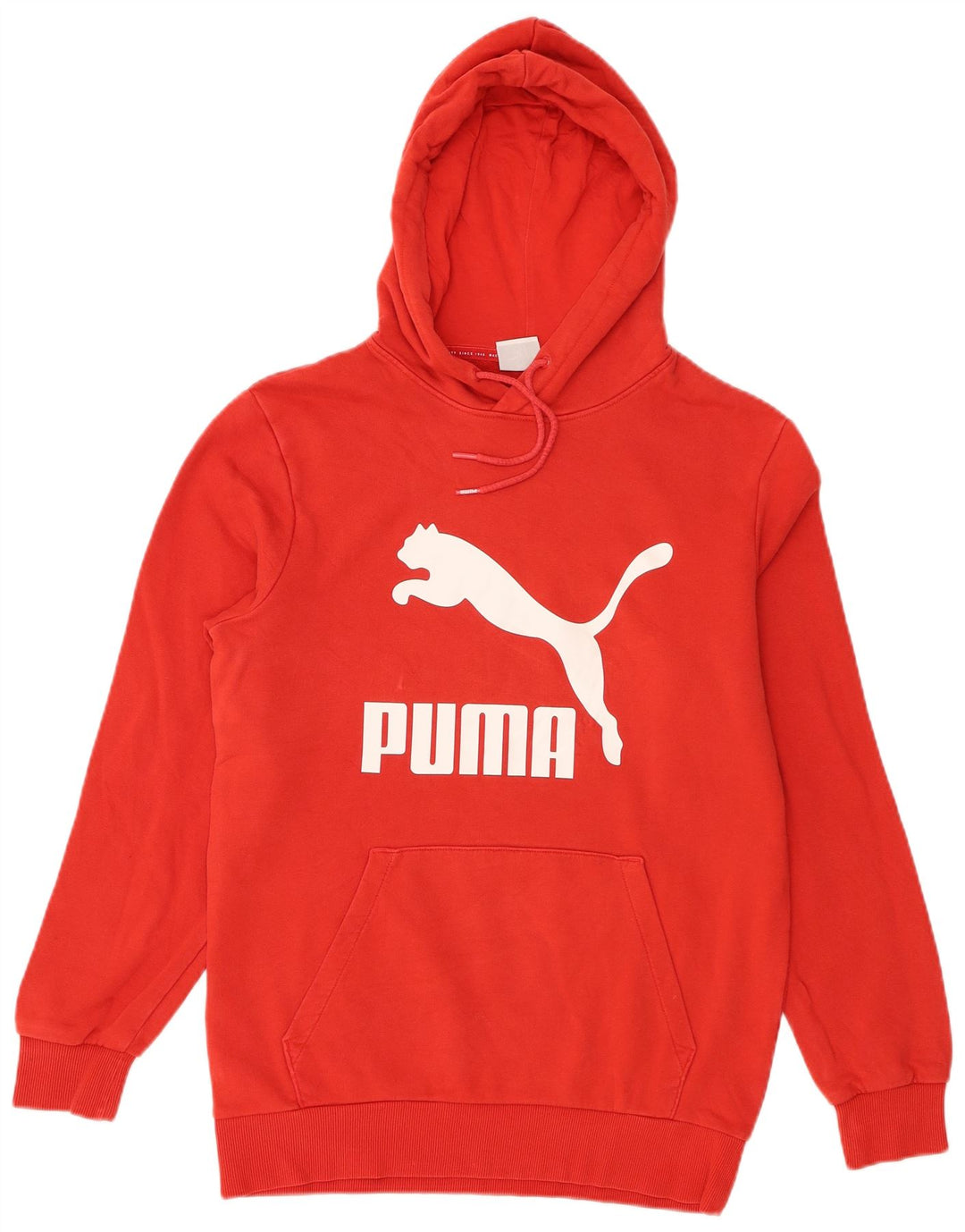 Męski sweter z kapturem Puma z grafiką, mały, czerwony, bawełniany