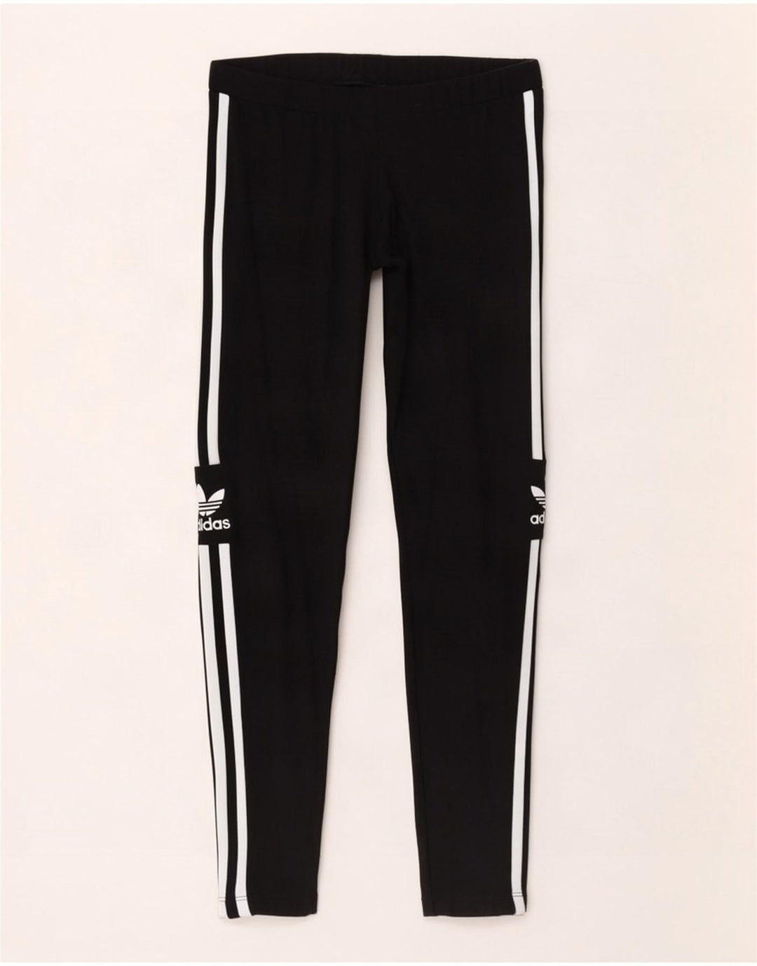 Damskie legginsy Adidas Graphic UK 12, średnie, czarne, bawełniane
