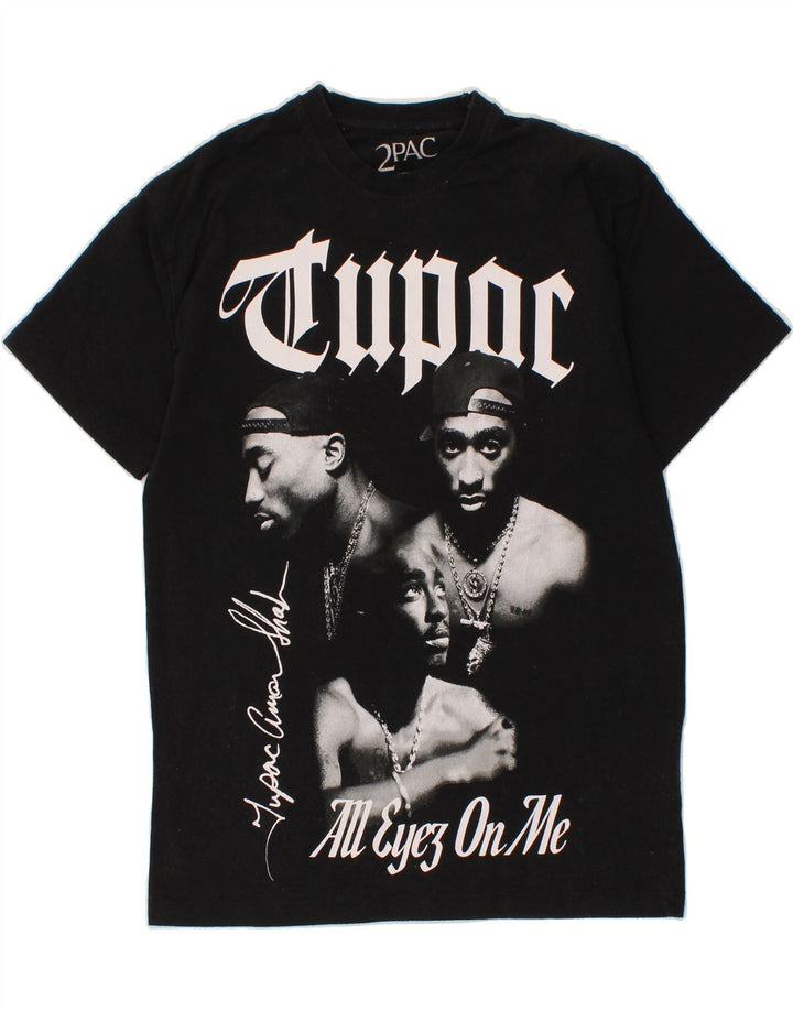 PULL & BEAR Mens Graphic T-Shirt Top XS Black Cotton Vintage Pull & Bear and Second-Hand Pull & Bear from Messina Hembry 