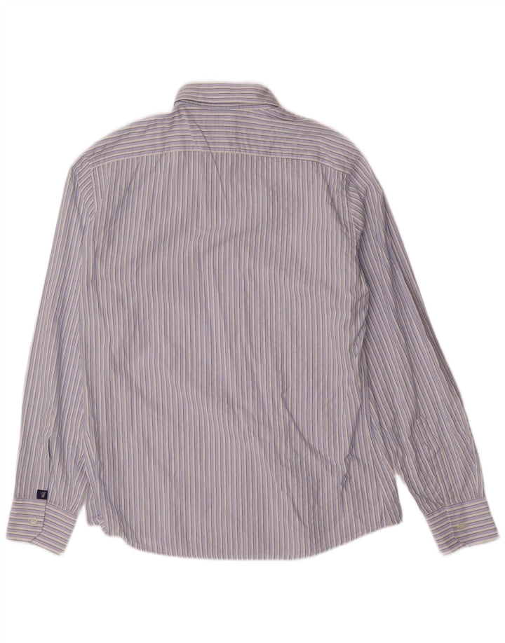 Koszula męska TRUSSARDI JEANS, bawełniana w średnie niebieskie paski