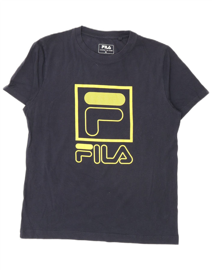Męska koszulka z grafiką Fila Top Medium Granatowa