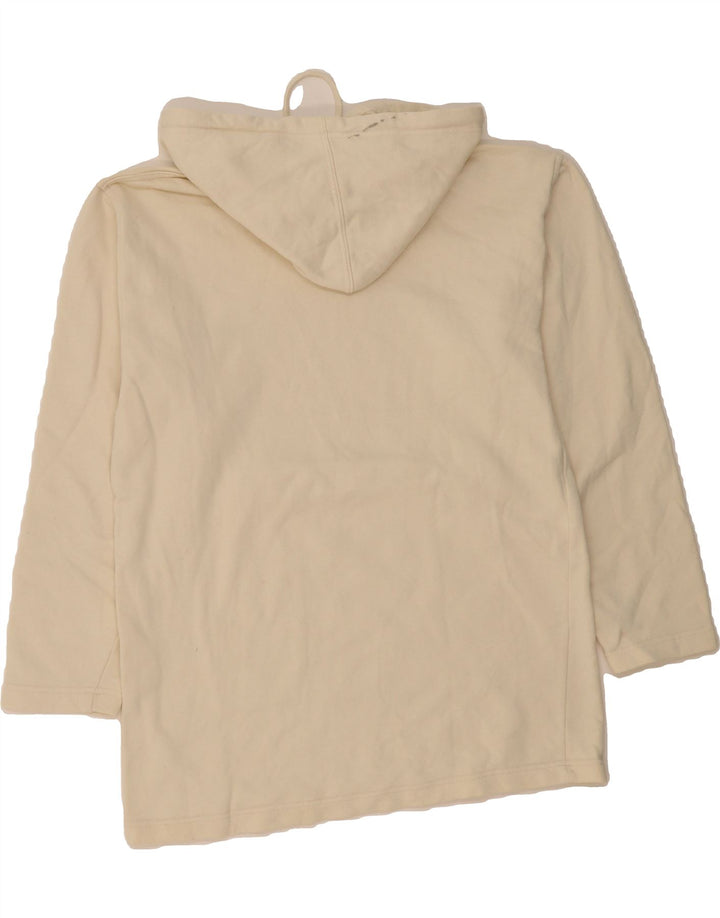 REEBOK Womens Hoodie Jumper UK 12 Medium Beige Cotton Vintage Reebok and Second-Hand Reebok from Messina Hembry 