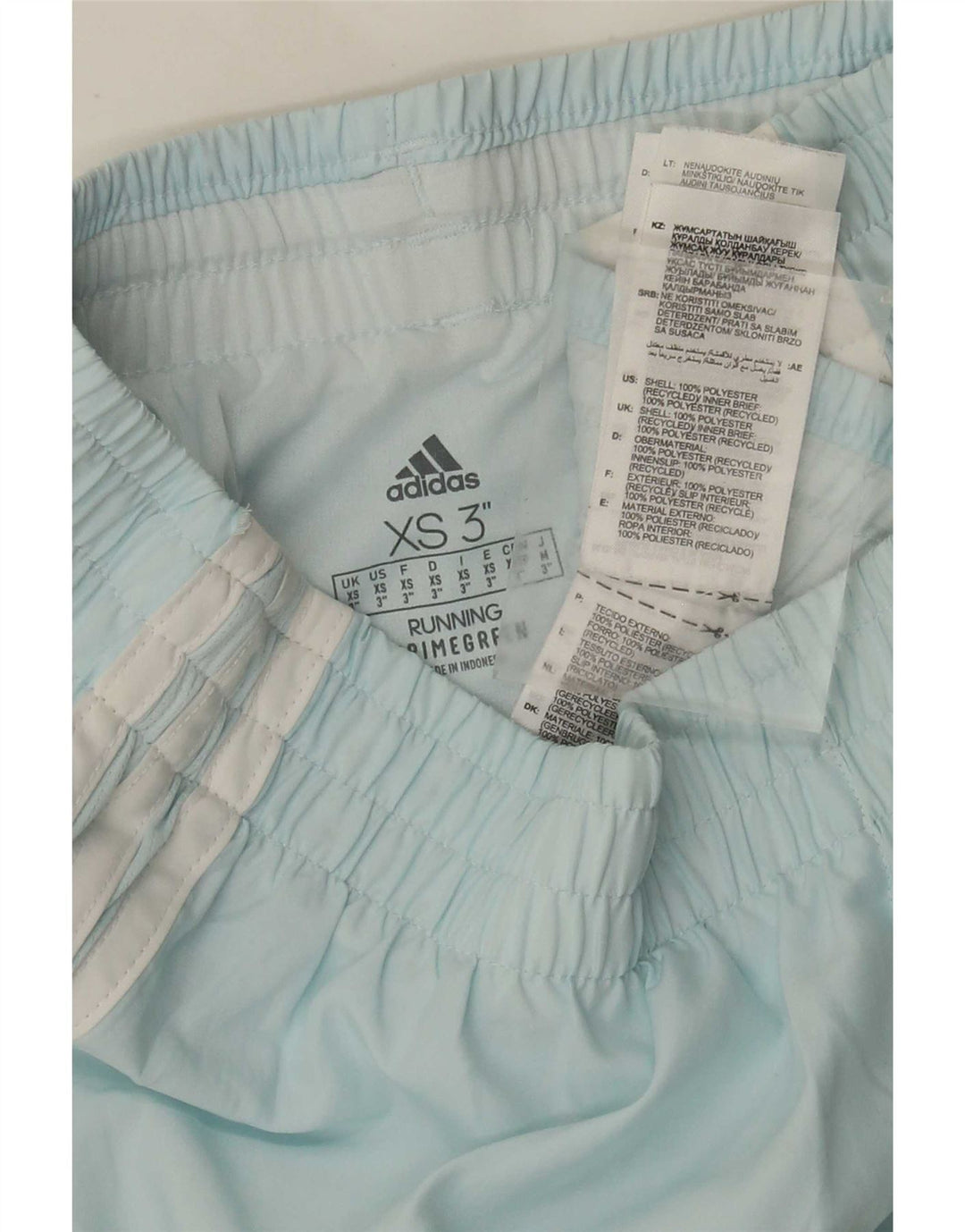 Damskie spodenki sportowe Adidas Primegreen XS Niebieski poliester