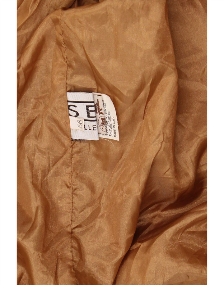 Vintage męska skórzana zamszowa kurtka IT 56 3XL brązowa skóra