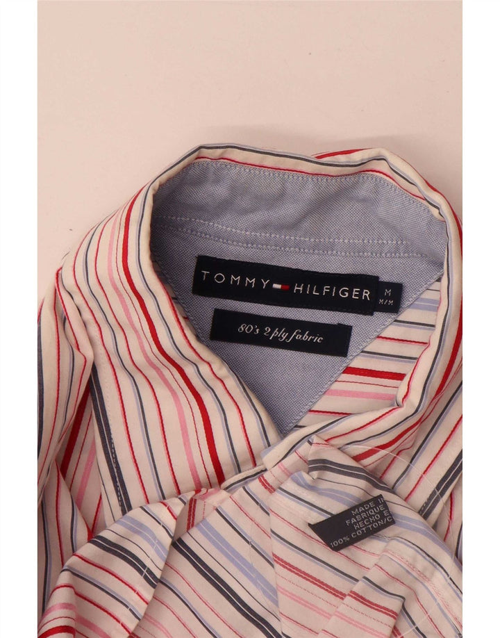 Koszula męska Tommy Hilfiger, średnia, wielokolorowa, bawełniana w paski, lata 80-te