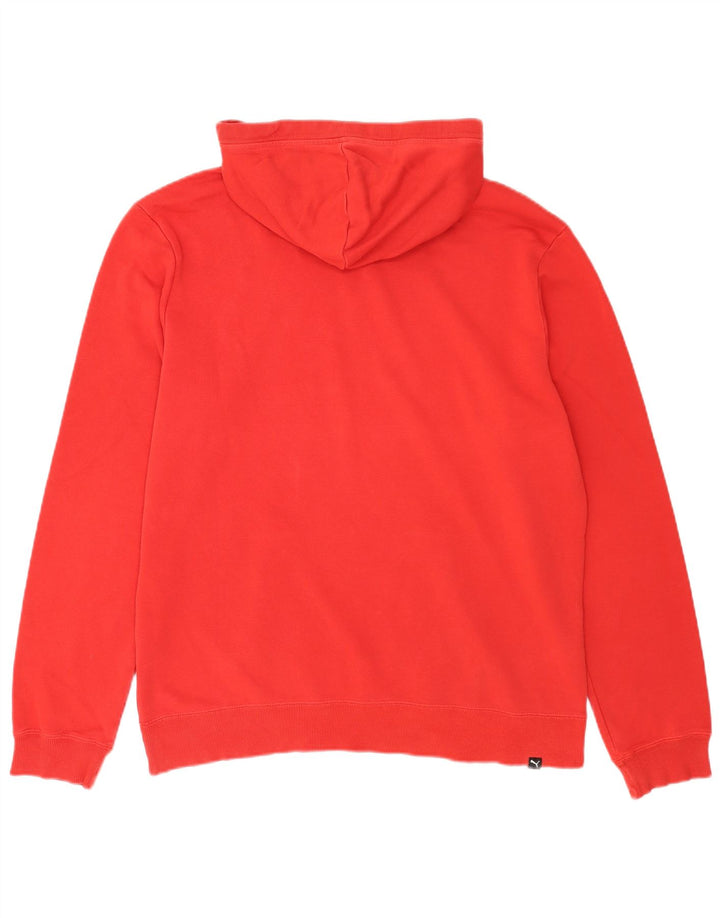 Męski sweter z kapturem Puma z grafiką, duży, czerwony, bawełniany