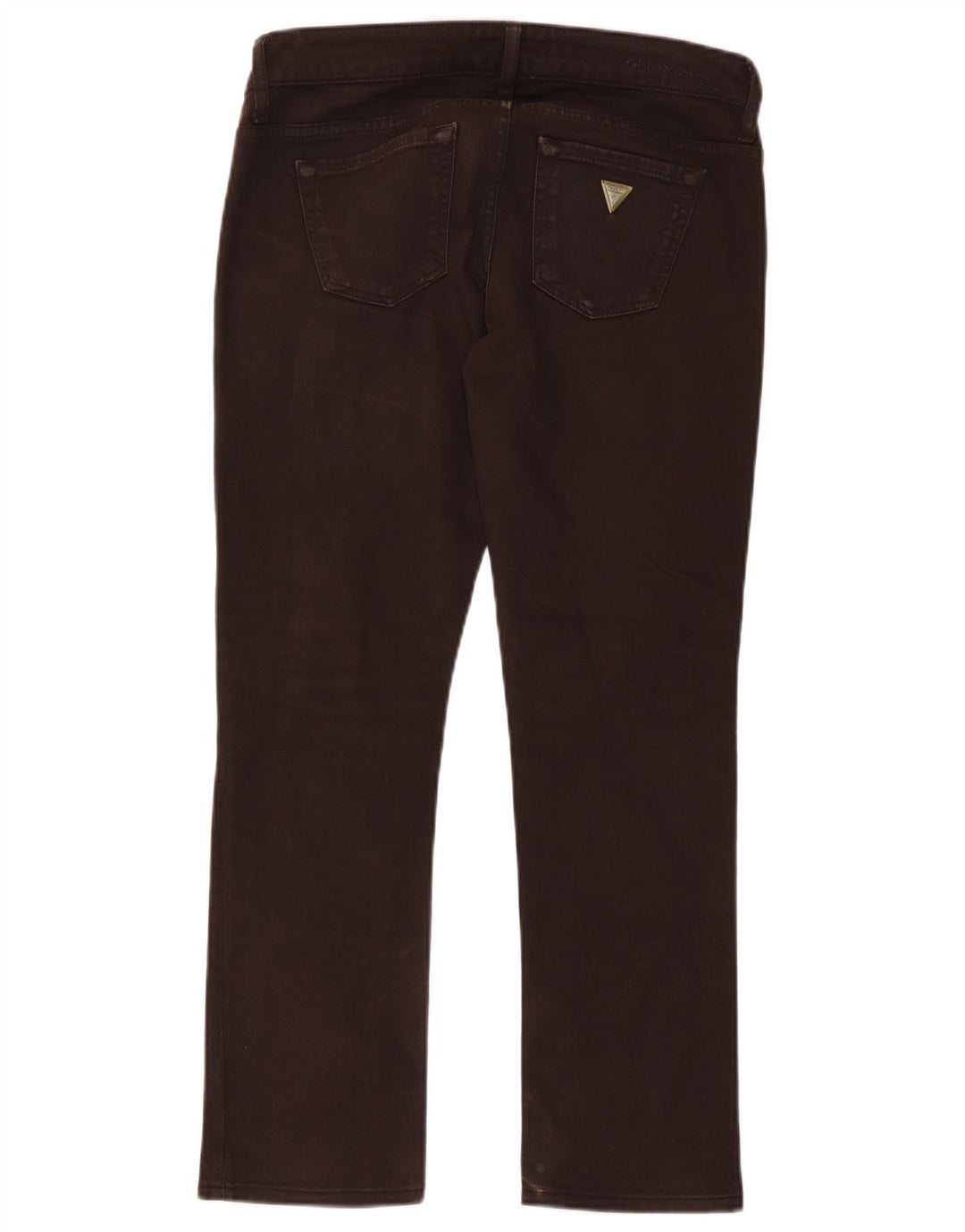 Guess Jeansy Damskie Slim W29 L27 Brązowe Bawełniane