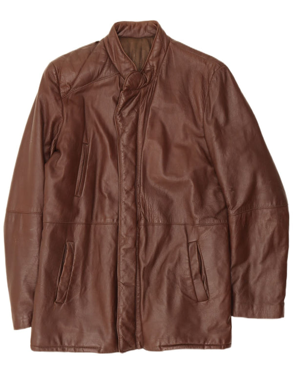 Vintage męska skórzana kurtka IT 46 Small Brown