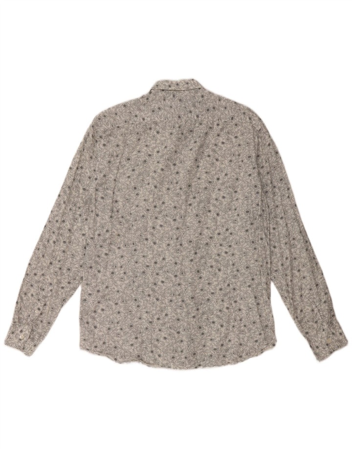 Koszula męska TED BAKER, rozmiar 3, średnia, biała, bawełniana w kwiaty