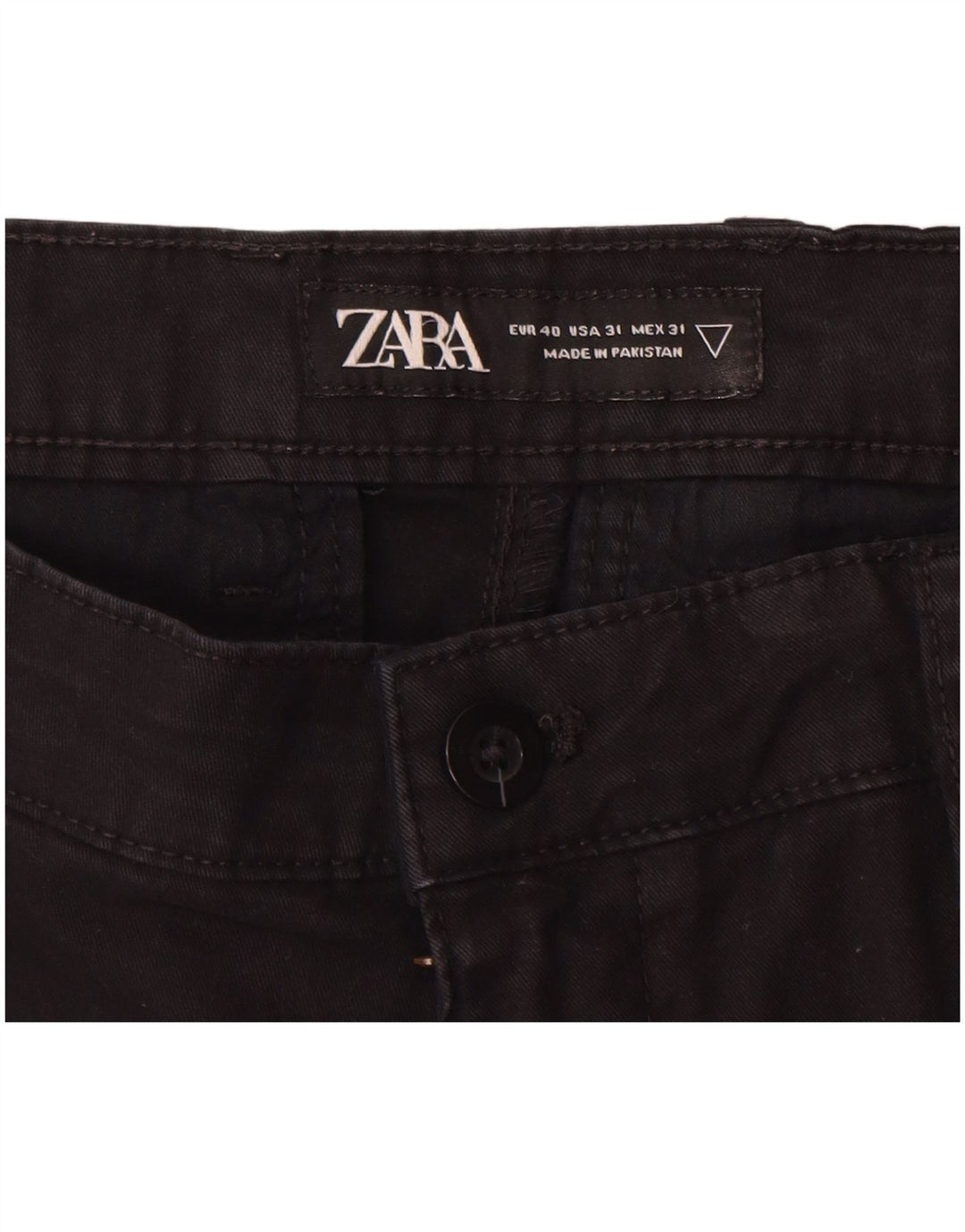 Męskie spodnie chino ZARA EU 40 Medium W31 L30 Czarna bawełna