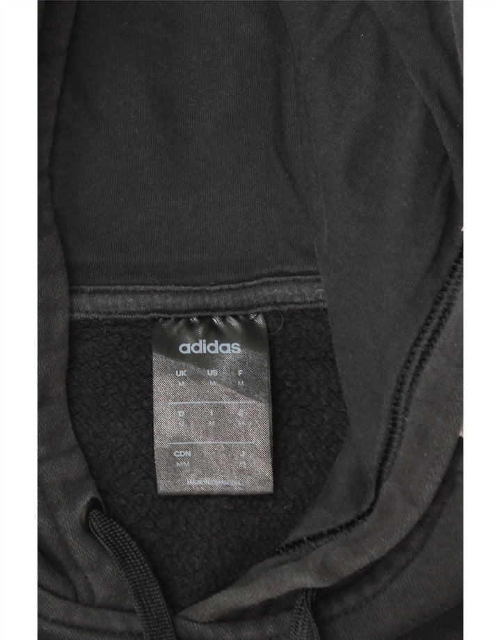 Męska bluza z kapturem Adidas Graphic, średnia czarna, bawełniana