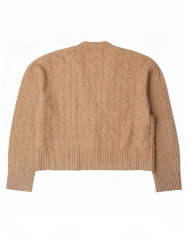 Damski sweter oversize Zara UK 10, mały, beżowy poliester