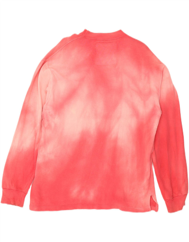 Męska bluza z grafiką CHAMBERS, duża, różowa, bawełniana typu Tie Dye