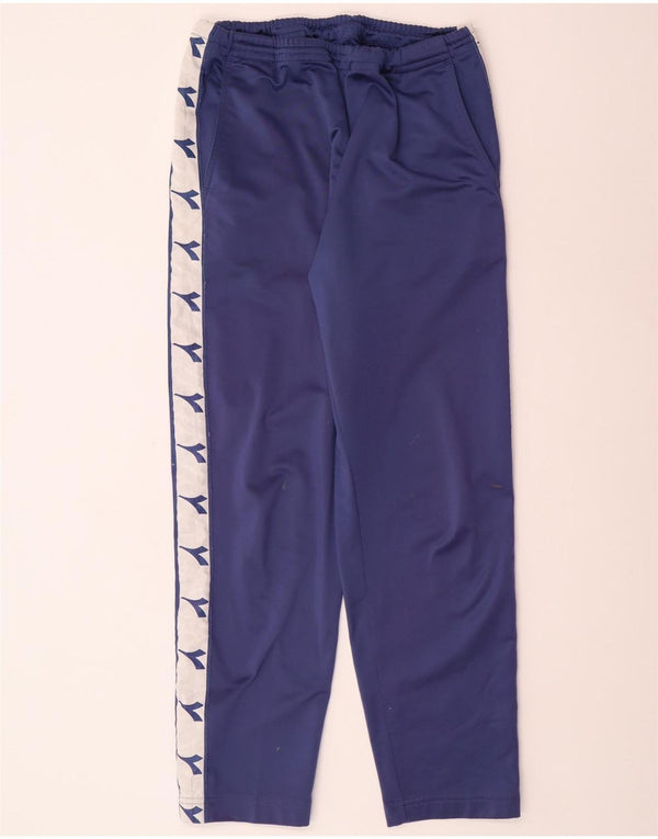 DIADORA Mens Graphic Tracksuit Trousers Large  Blue Colourblock Polyester