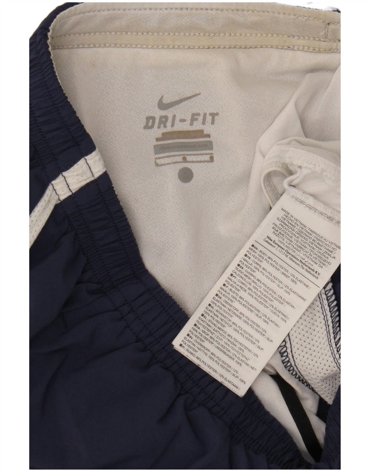 Męskie spodenki sportowe Nike Dri Fit, duży, granatowy, poliestrowy blok kolorów