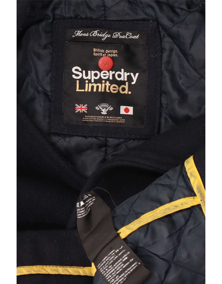 Płaszcz męski Superdry Pea Coat UK 38 Średni granatowy wełniany