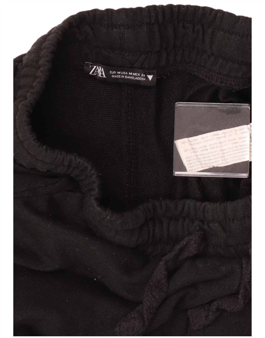 Damskie spodnie dresowe Zara Joggers UK 12 Średnia czarna bawełna