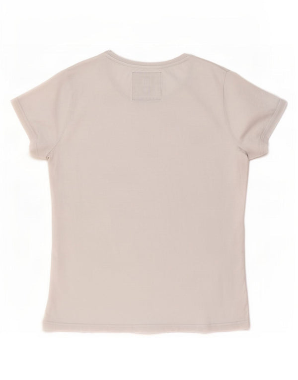 Superdry Womens Graphic T-Shirt Top UK 14 Large White Cotton
