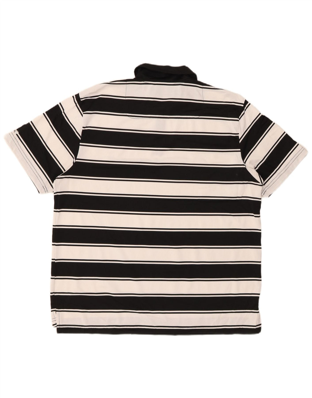 Męska koszulka polo do rugby IZOD, duża, czarna, poliestrowa w paski