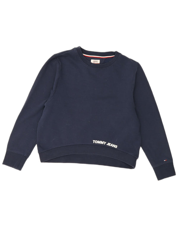 Damska bluza oversize Tommy Hilfiger UK 10, mała, granatowa