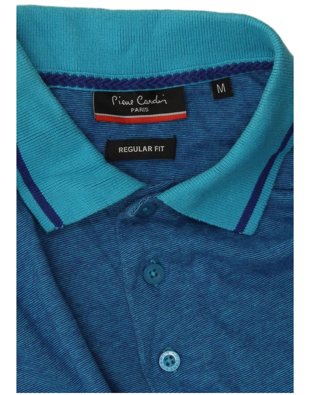 Męska koszulka polo Pierre Cardin o regularnym kroju, średnioniebieska, bawełniana