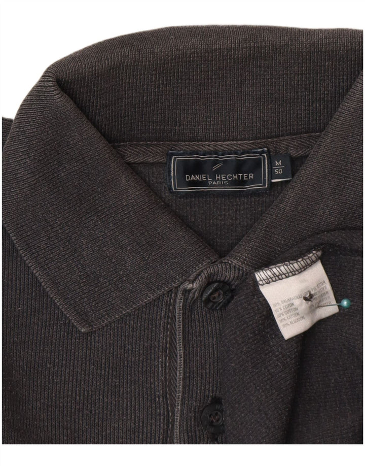Męski sweter polo Daniel Hechter IT 50, średnioszary, bawełniany
