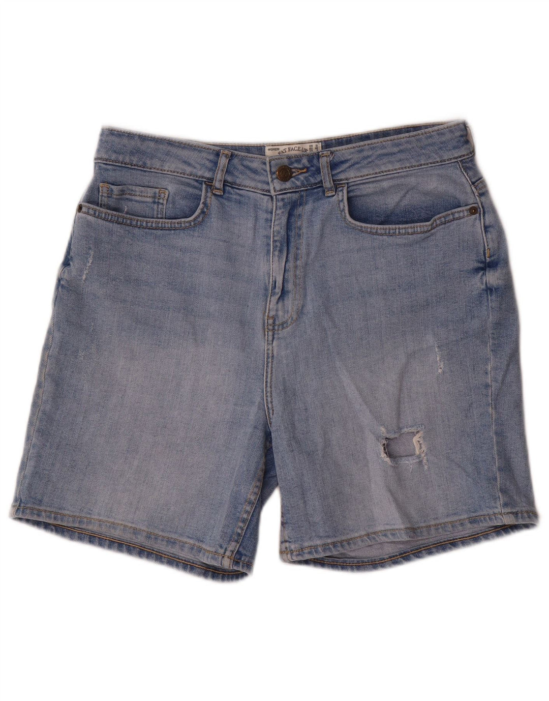 Damskie spodenki jeansowe Fat Face w trudnej sytuacji UK 12 Medium W30, niebieska bawełna