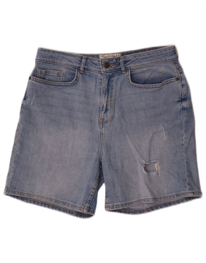 Damskie spodenki jeansowe Fat Face w trudnej sytuacji UK 12 Medium W30, niebieska bawełna
