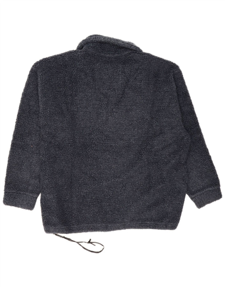 Męski sweter polarowy Belfe Oversize z grafiką, w kolorze średniego granatu