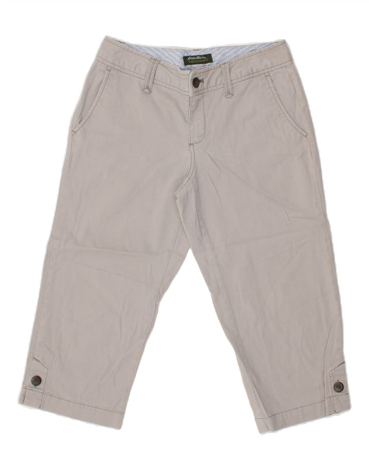 EDDIE BAUER Womens Capri Trousers US 4 Small W28 L20 Grey Cotton Vintage Eddie Bauer and Second-Hand Eddie Bauer from Messina Hembry 