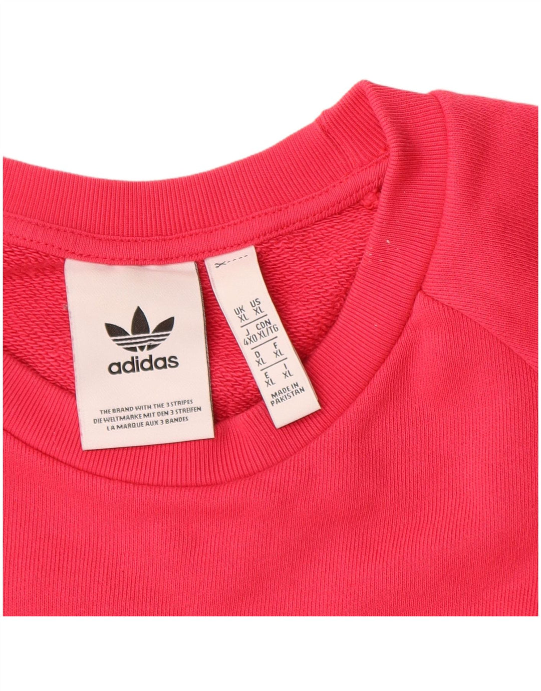 Bluza męska ADIDAS, sweter XL, różowa, bawełniana