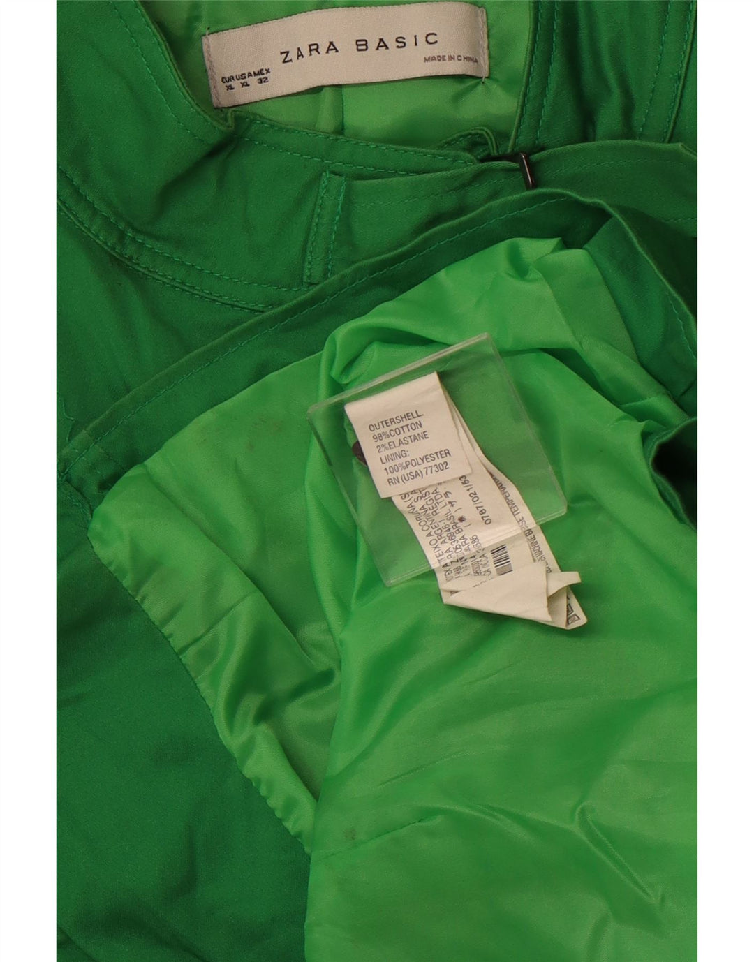 Damska kurtka użytkowa ZARA UK 18 XL, zielona bawełna