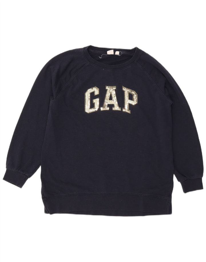 Damska bluza oversize Gap Graphic UK 10, mała, granatowa, bawełniana