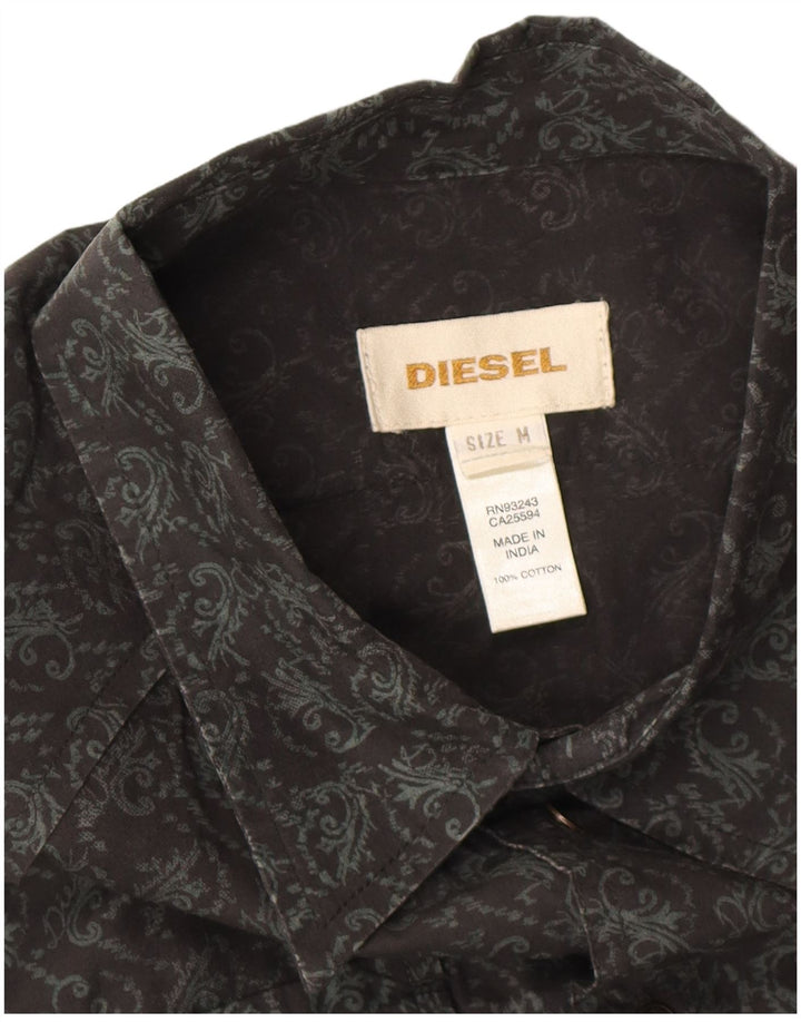 Koszula męska Diesel, średnia czarna, bawełniana paisley