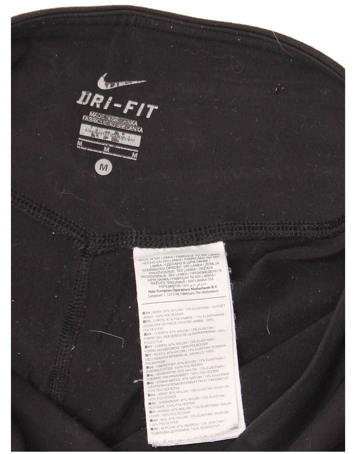 Damskie legginsy NIKE Dri Fit UK 12, średni czarny nylon