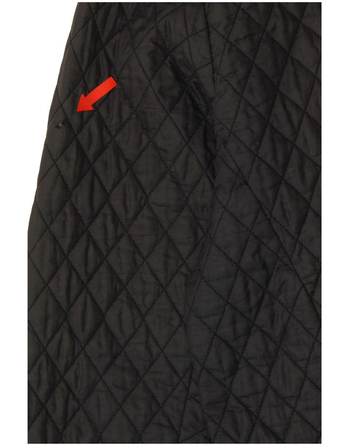 Damska pikowana kurtka BARBOUR UK 14, duża, czarna, nylonowa