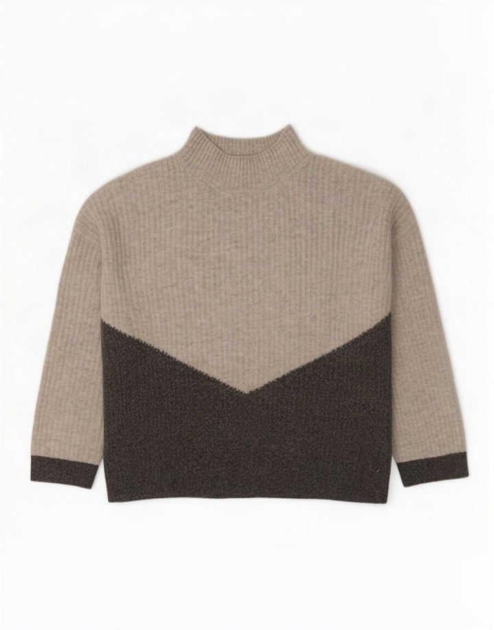 Marks & Spencer Damski sweter z golfem UK 10, mały, szary