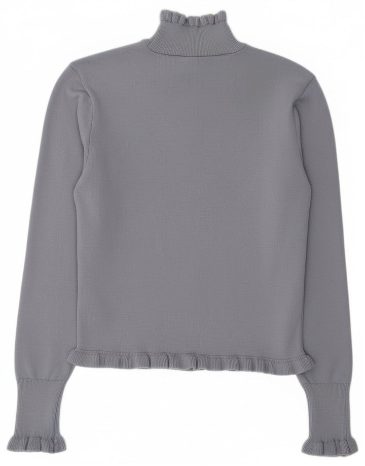 Damski sweter z golfem Zara UK 12, średni niebieski poliester