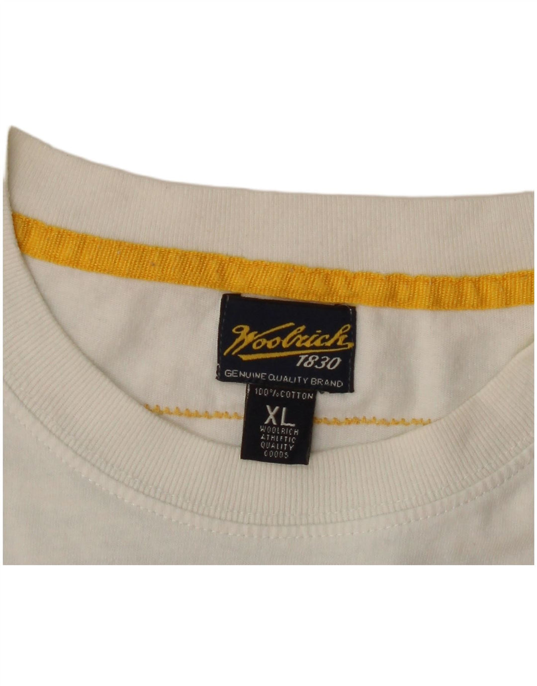 Męska koszulka z grafiką Woolrich Top XL, biała bawełna