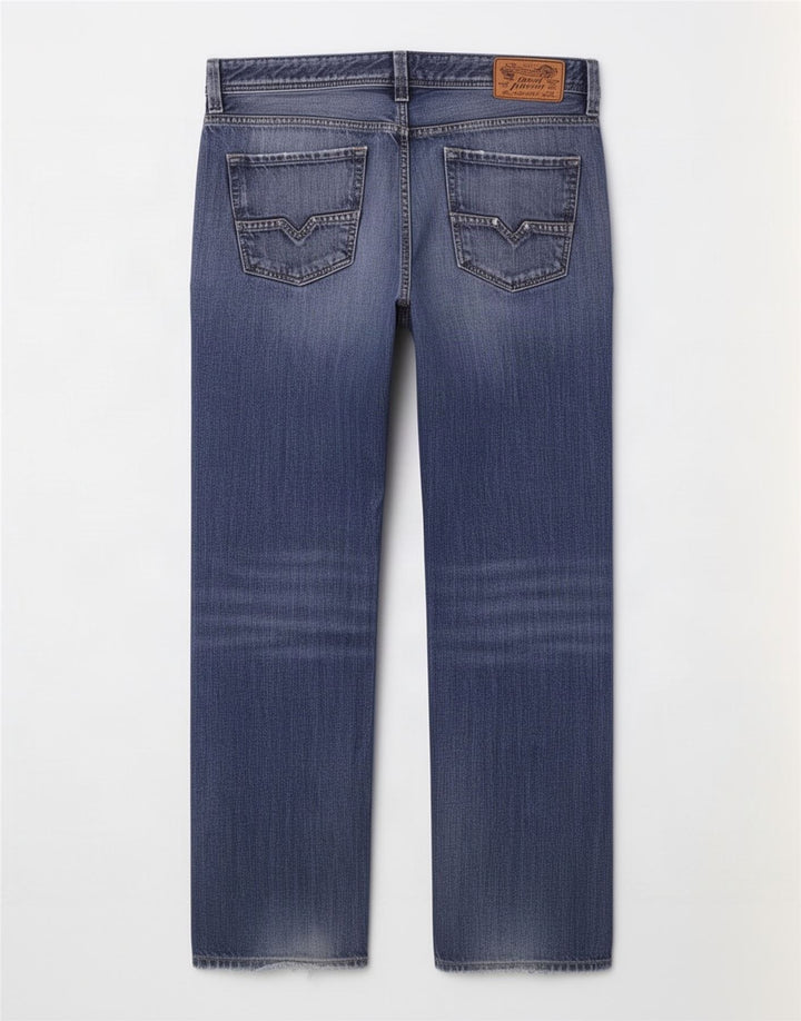 Diesel Męskie Larkee Regular Straight Jeans W36 L32 Niebieska bawełna