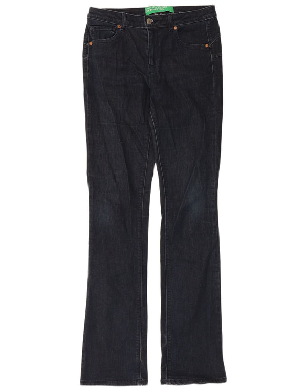 Jeansy damskie Benetton Bootcut W30 L34 granatowe