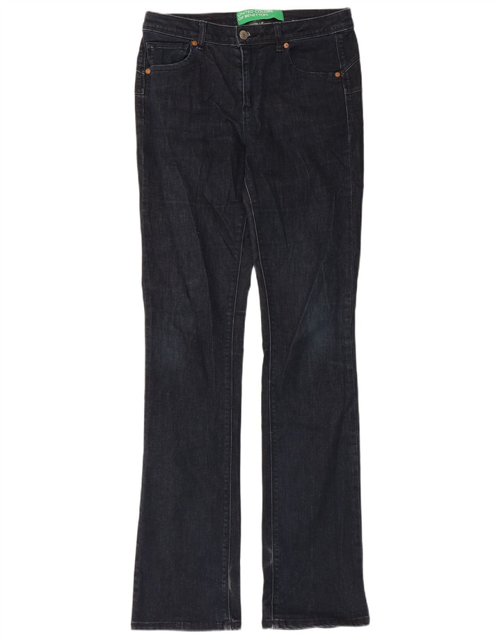 Jeansy damskie Benetton Bootcut W30 L34 granatowe