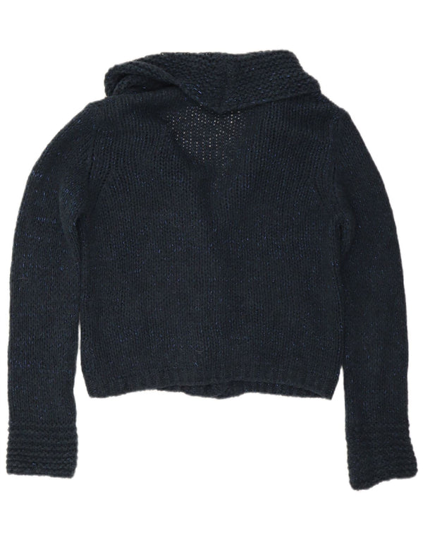 Marks & Spencer Damski sweter rozpinany UK 16, duży, granatowy, nakrapiany