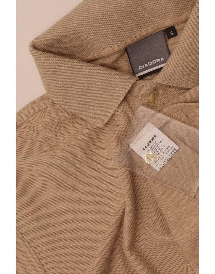 Męska koszulka polo Diadora, mała, beżowa, bawełniana