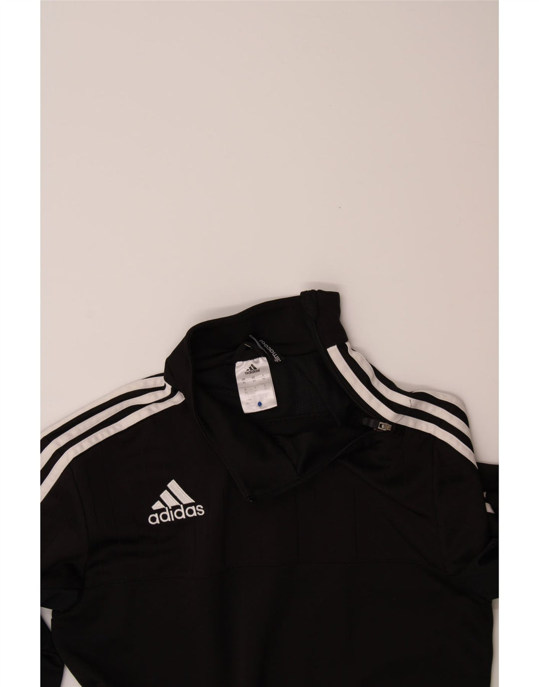 ADIDAS Mens Climacool Zip Neck Pullover Tracksuit Top XS Black Polyester Vintage Adidas and Second-Hand Adidas from Messina Hembry 